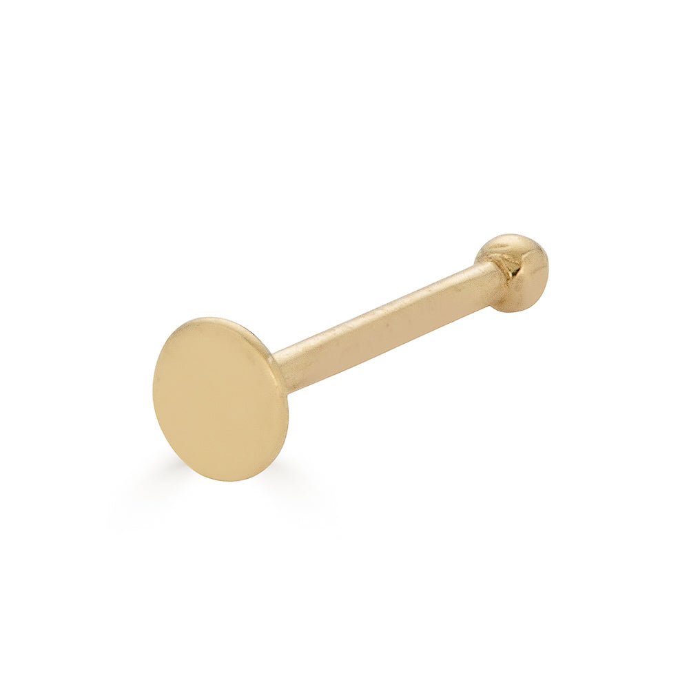 14K Flat Ball Nose Stud - Nolita