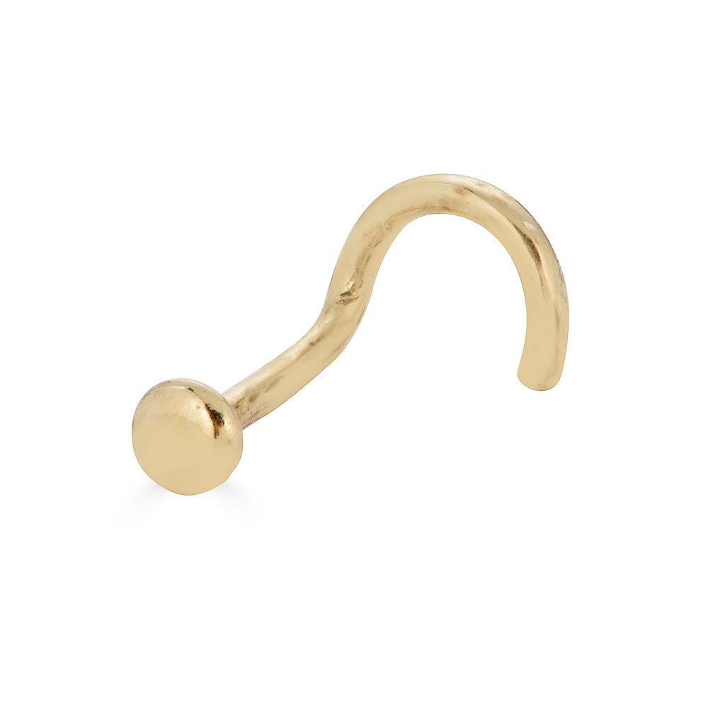 14K Flat Ball Nose Stud - Nolita