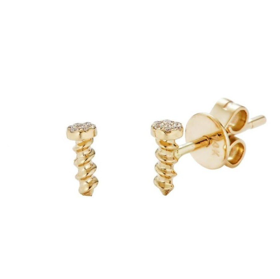 14K Gold Screw Studs - Nolita