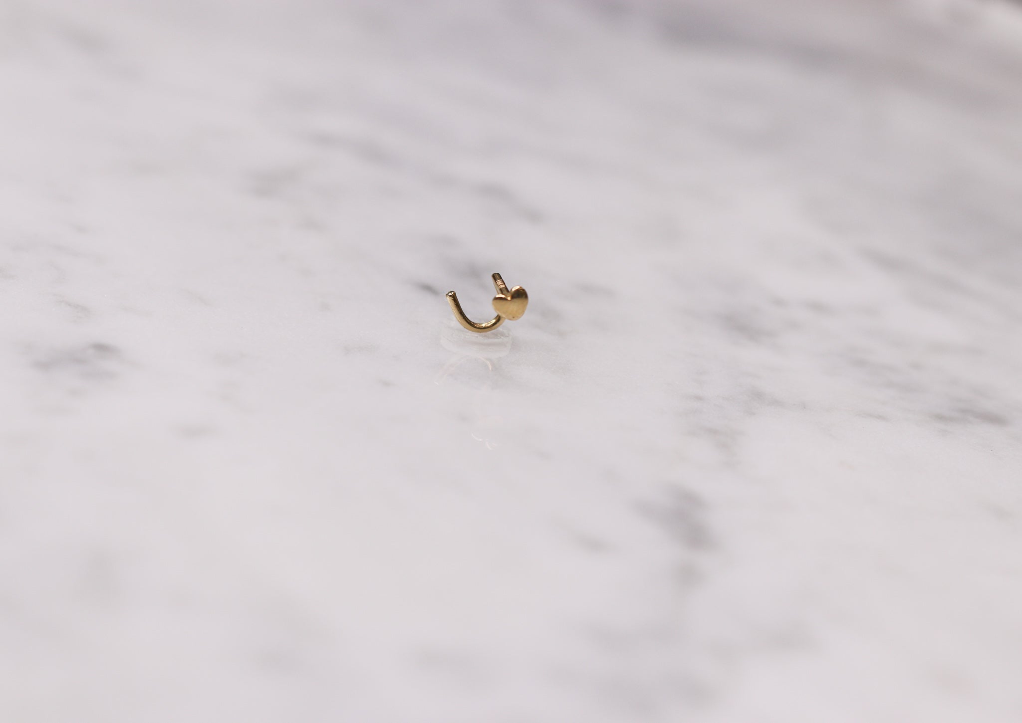 14K Heart Nose Stud - Nolita