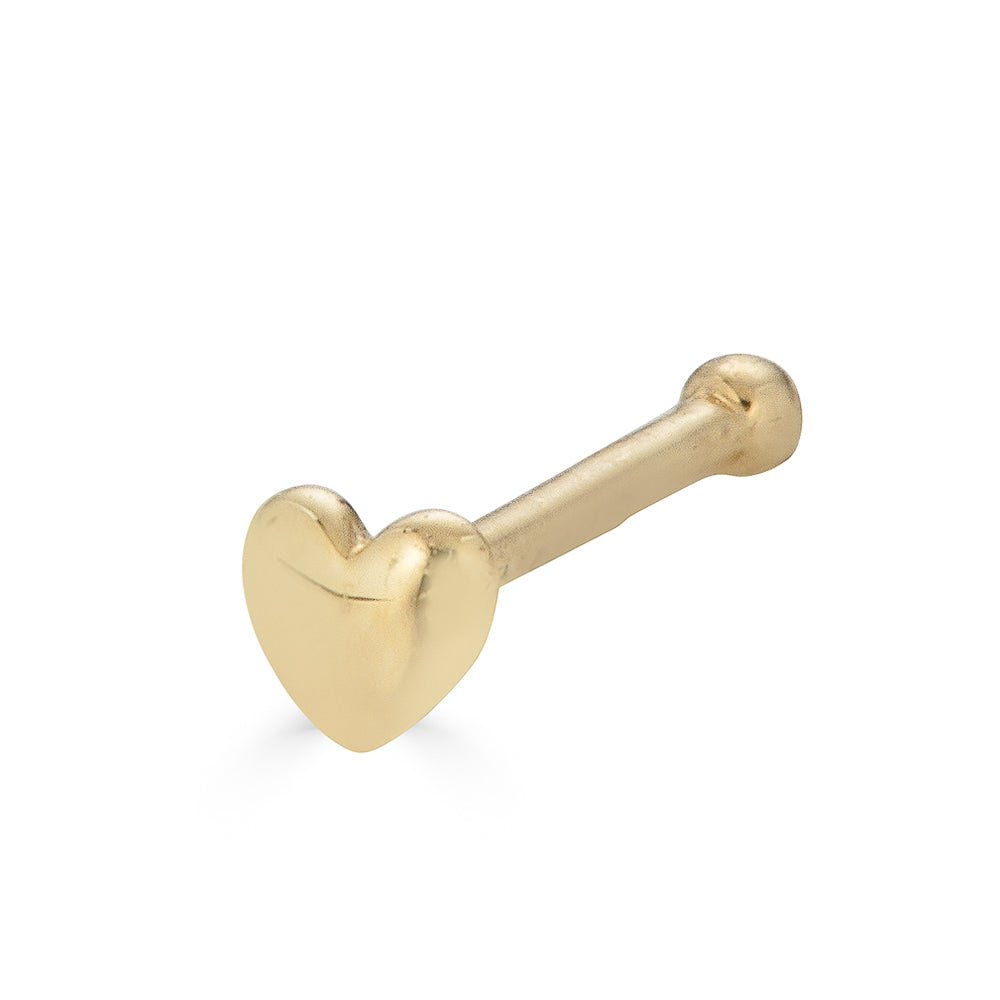 14K Heart Nose Stud - Nolita