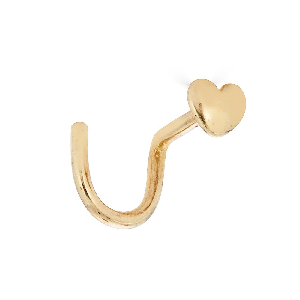 14K Heart Nose Stud - Nolita