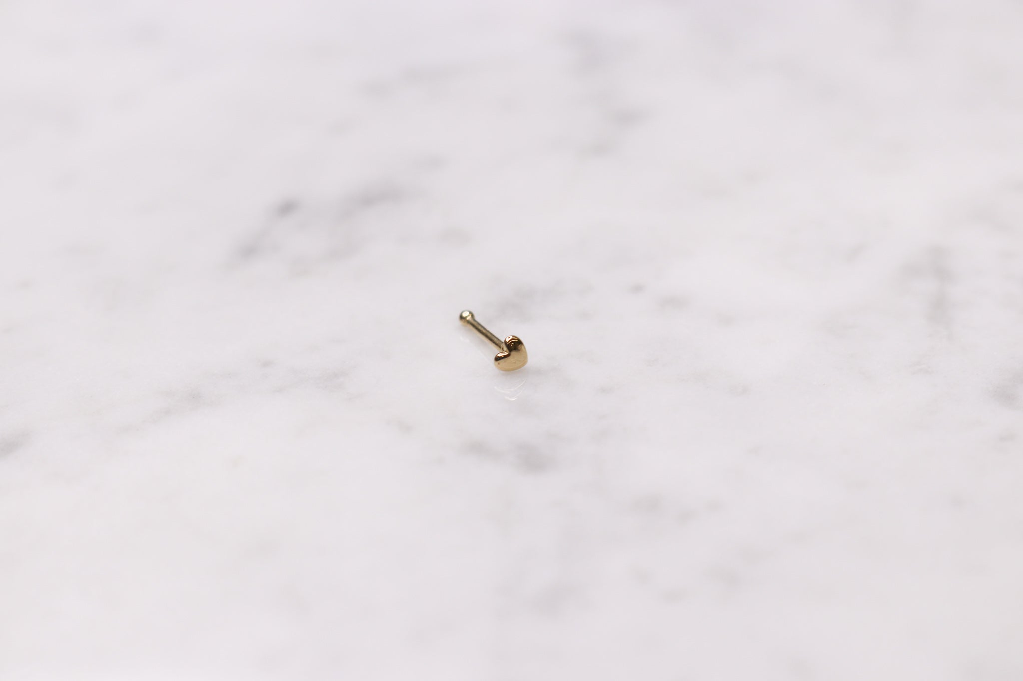 14K Heart Nose Stud - Nolita