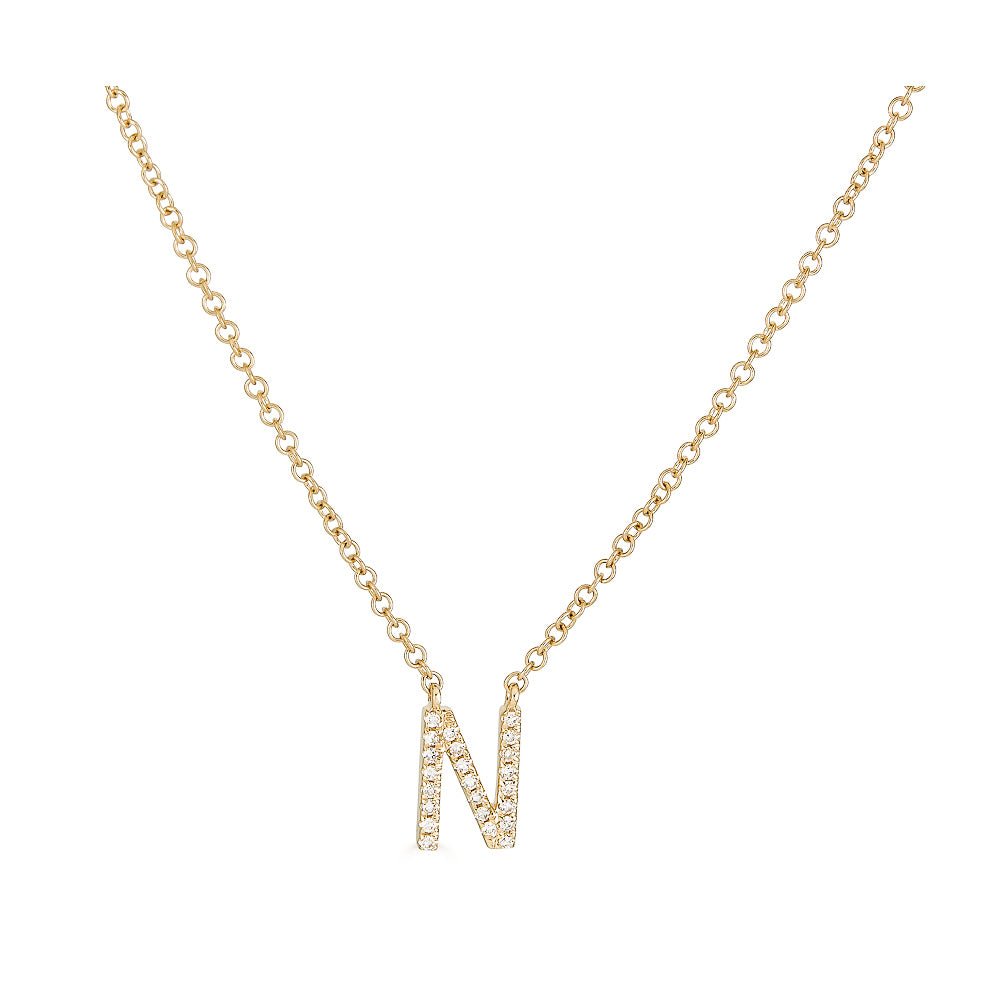 14K Initial Diamond Necklace - Nolita