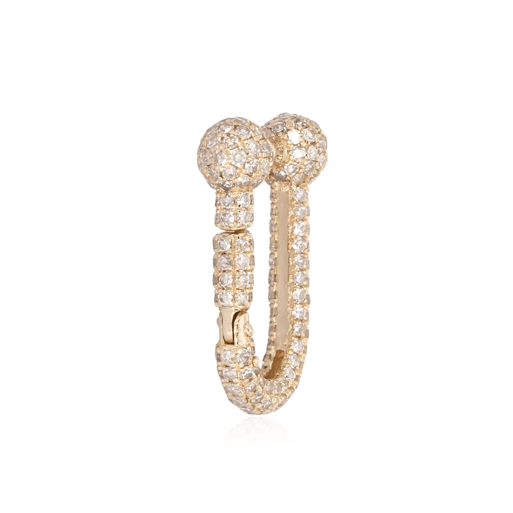 14K Large Diamond Clasp - Nolita