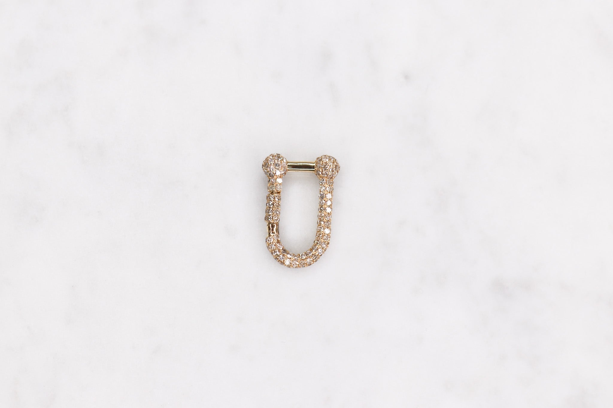 14K Large Diamond Clasp - Nolita