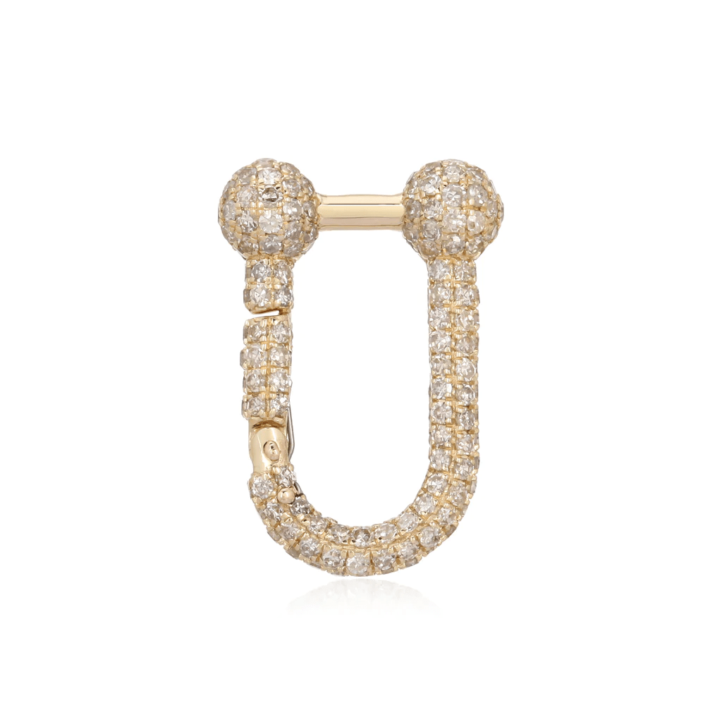 14K Large Diamond Clasp - Nolita