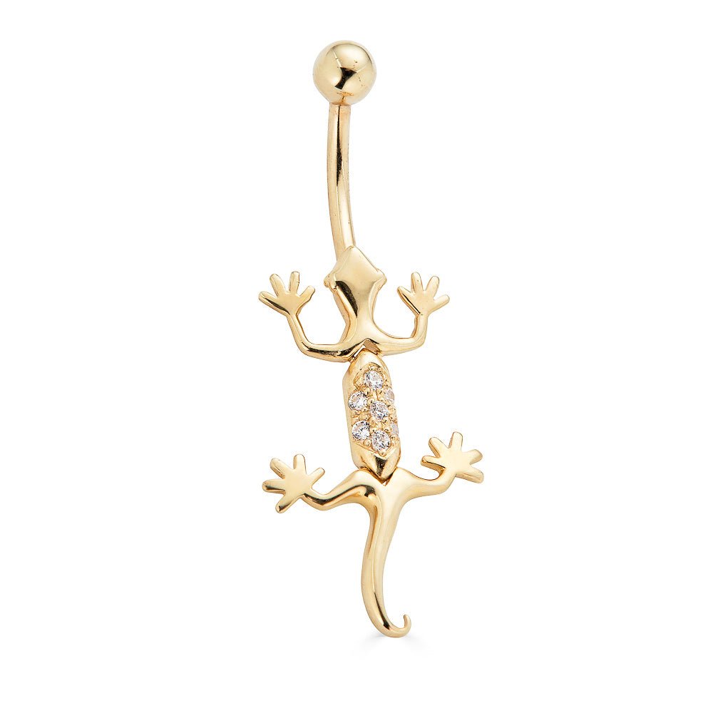 14K Lizard Belly Ring - Nolita