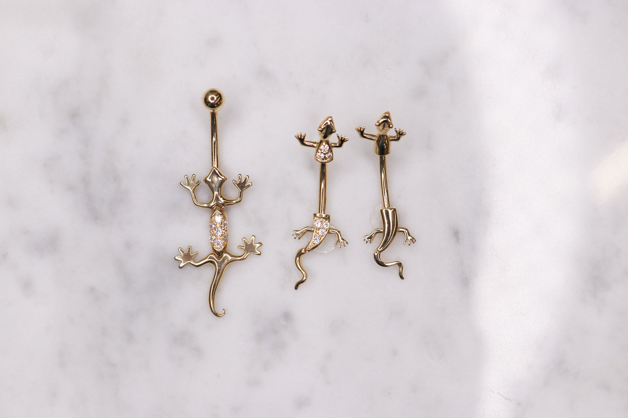 14K Lizard Belly Ring - Nolita