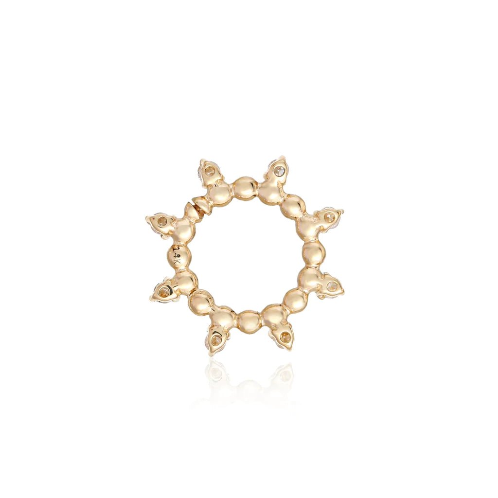 14K Mini Diamond Wreath Clasp - Nolita