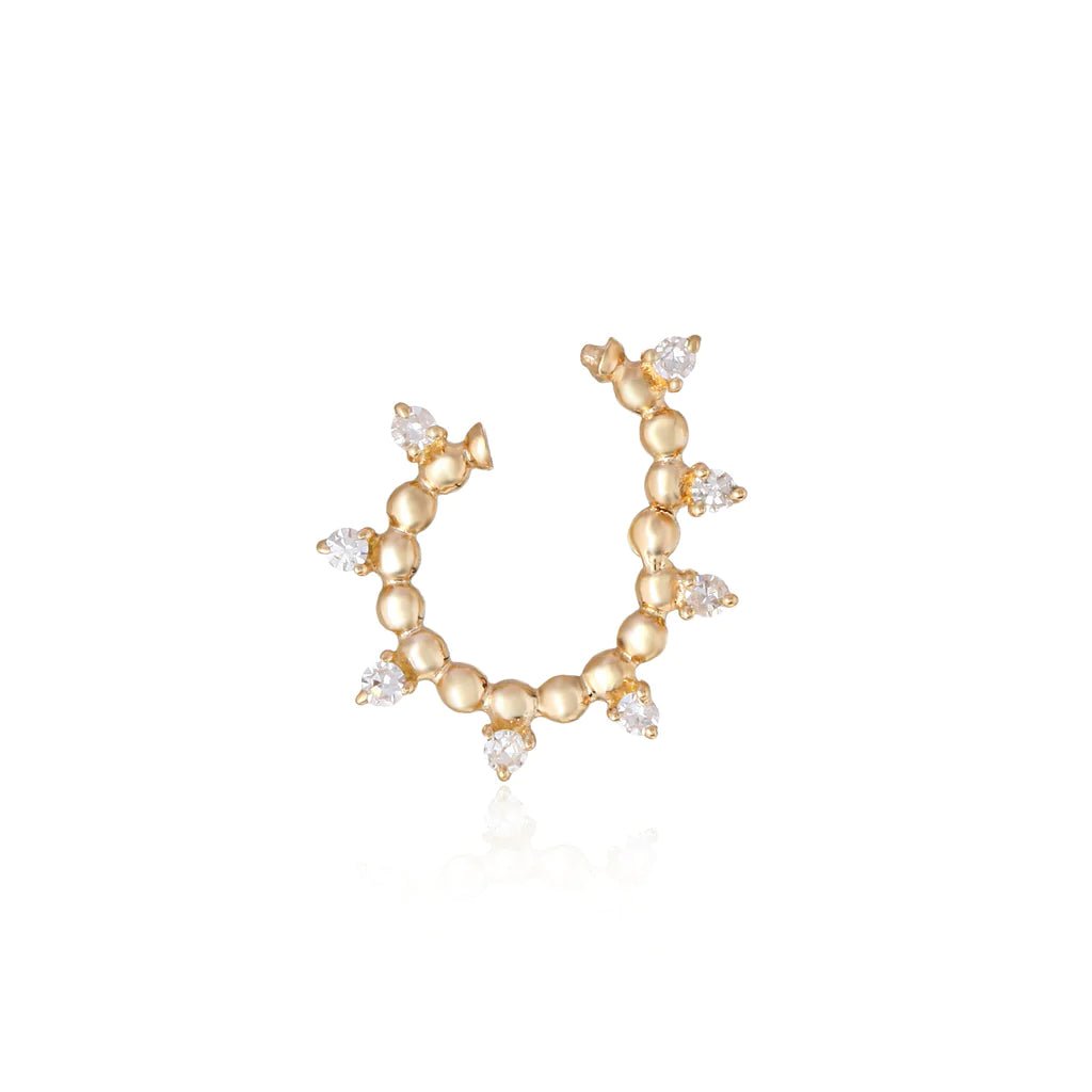 14K Mini Diamond Wreath Clasp - Nolita