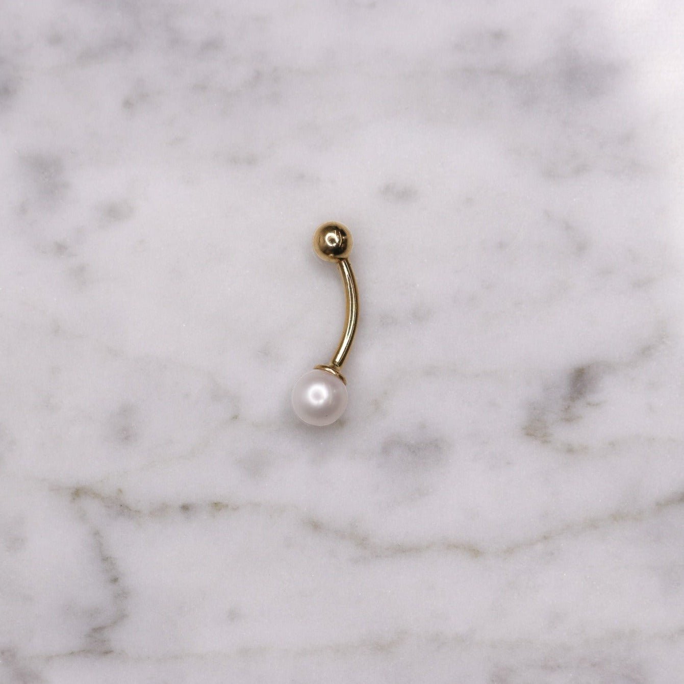 14K Pearl Belly Ring - Nolita