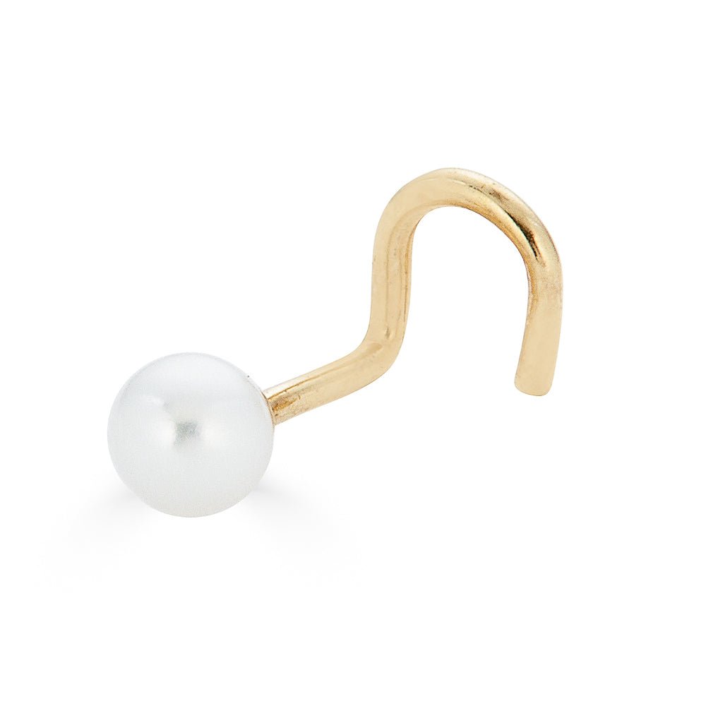 14K Pearl Nose Stud - Nolita