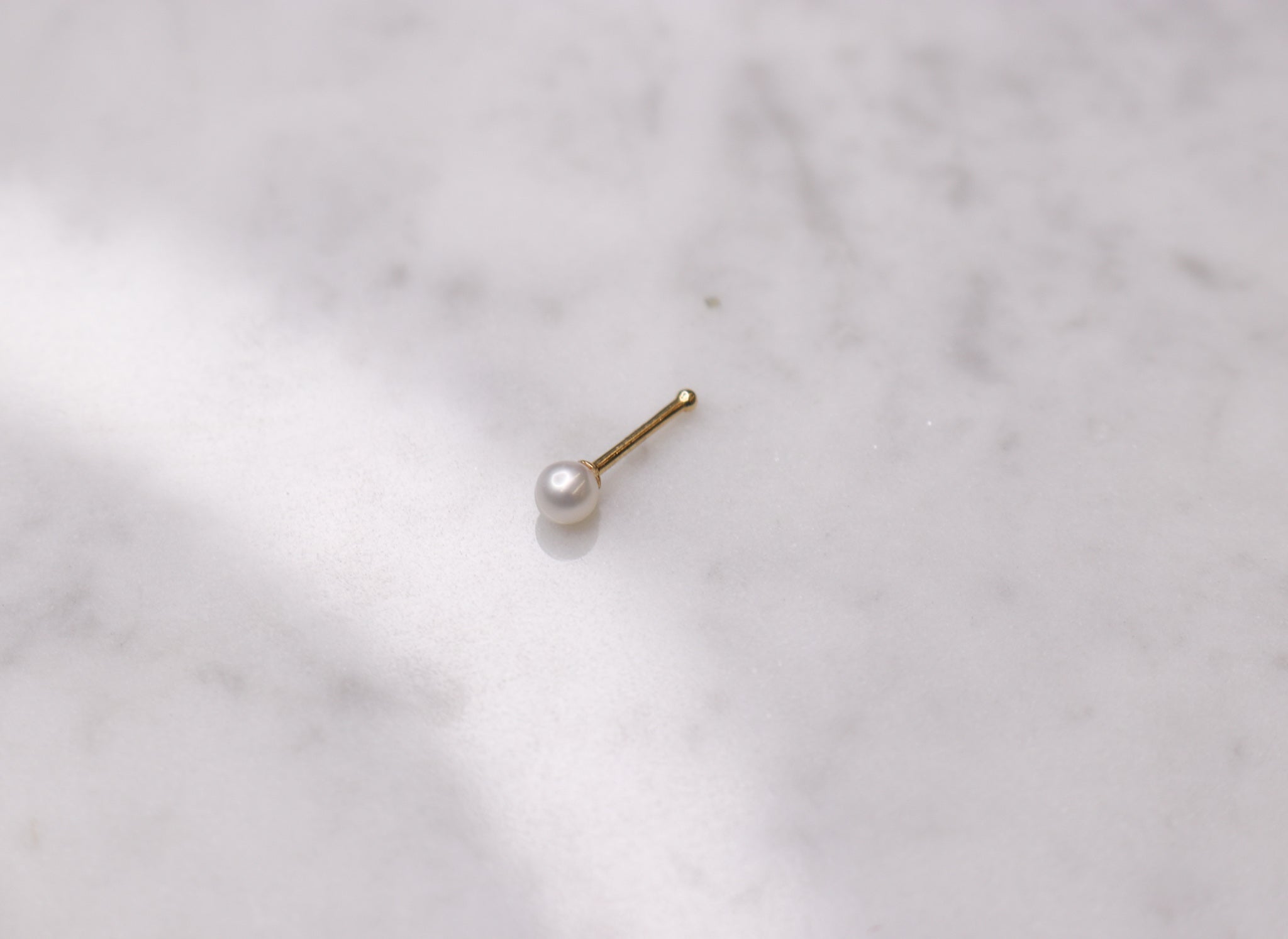 14K Pearl Nose Stud - Nolita