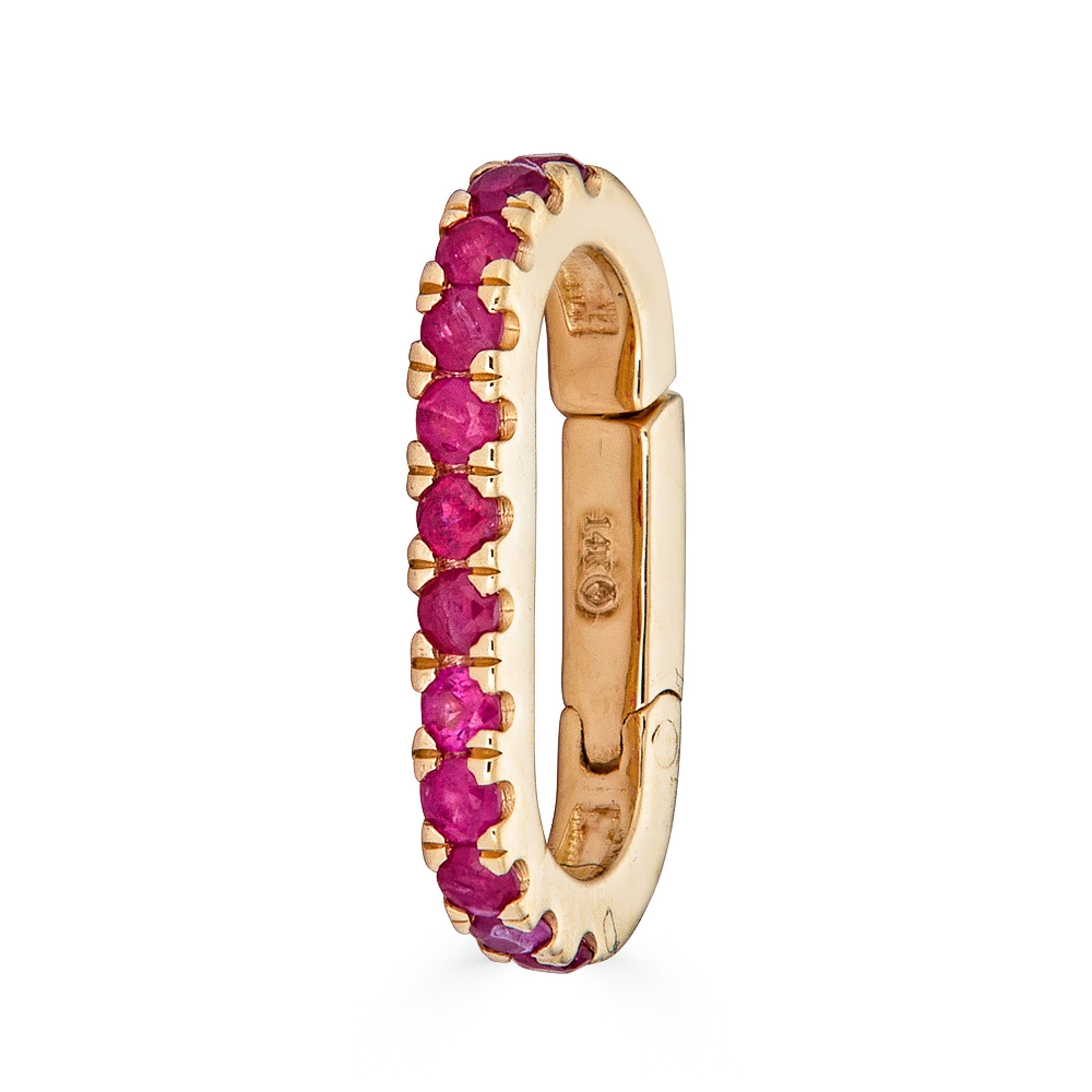 14K Ruby Enhancer Charm Lock - Nolita