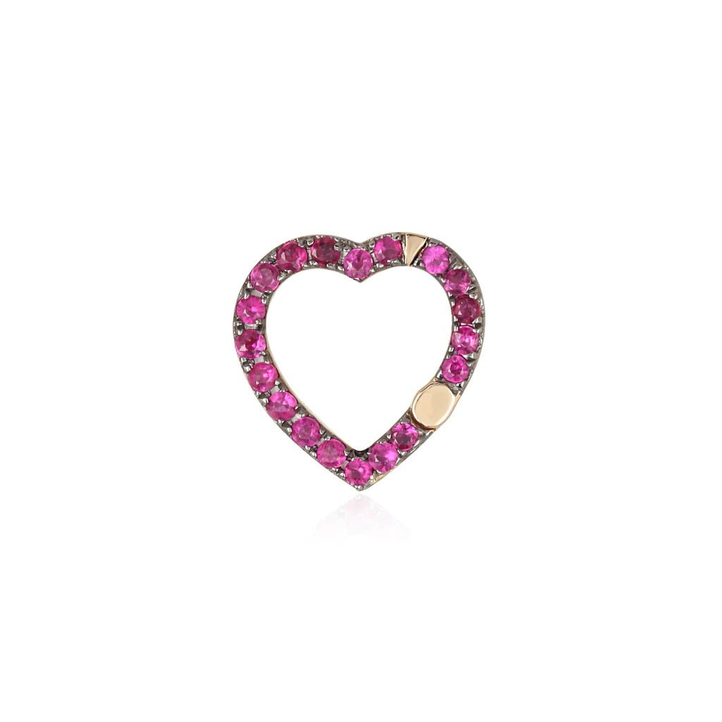 14K Ruby Heart Lock - Nolita