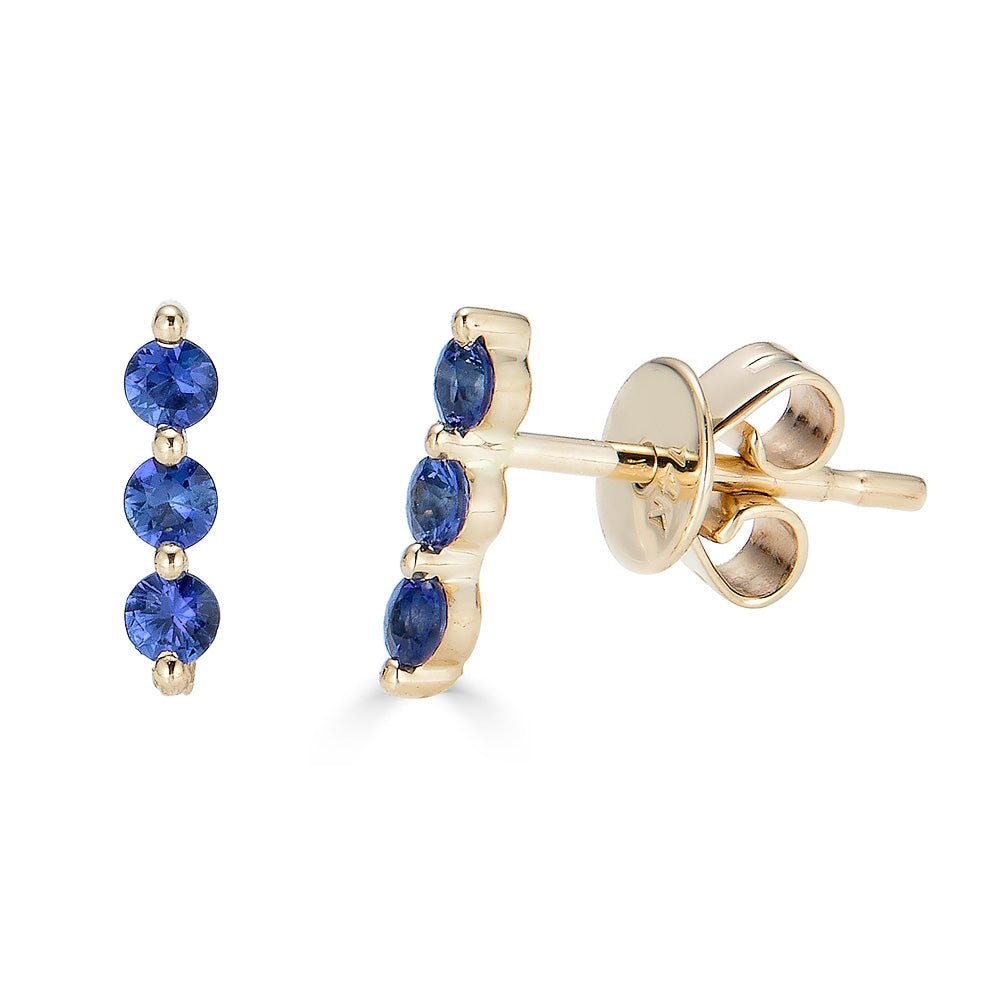 14K Sapphire Bubble Stud Earrings - Nolita