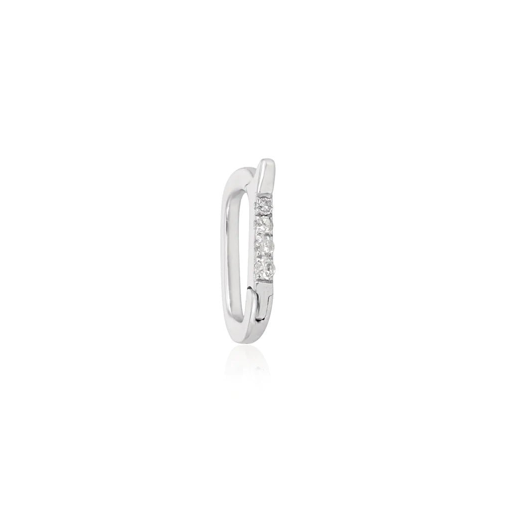 14K Small Diamond Lock - Nolita