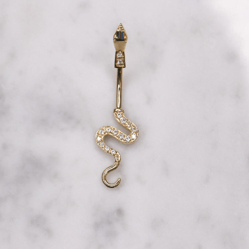 14K Snake Belly Ring - Nolita