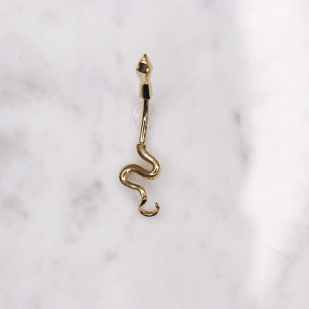 14K Snake Belly Ring - Nolita