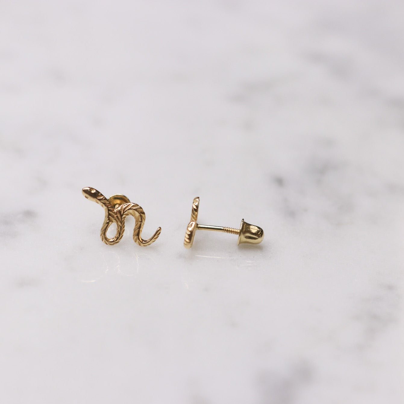 14K Snake Studs - Nolita