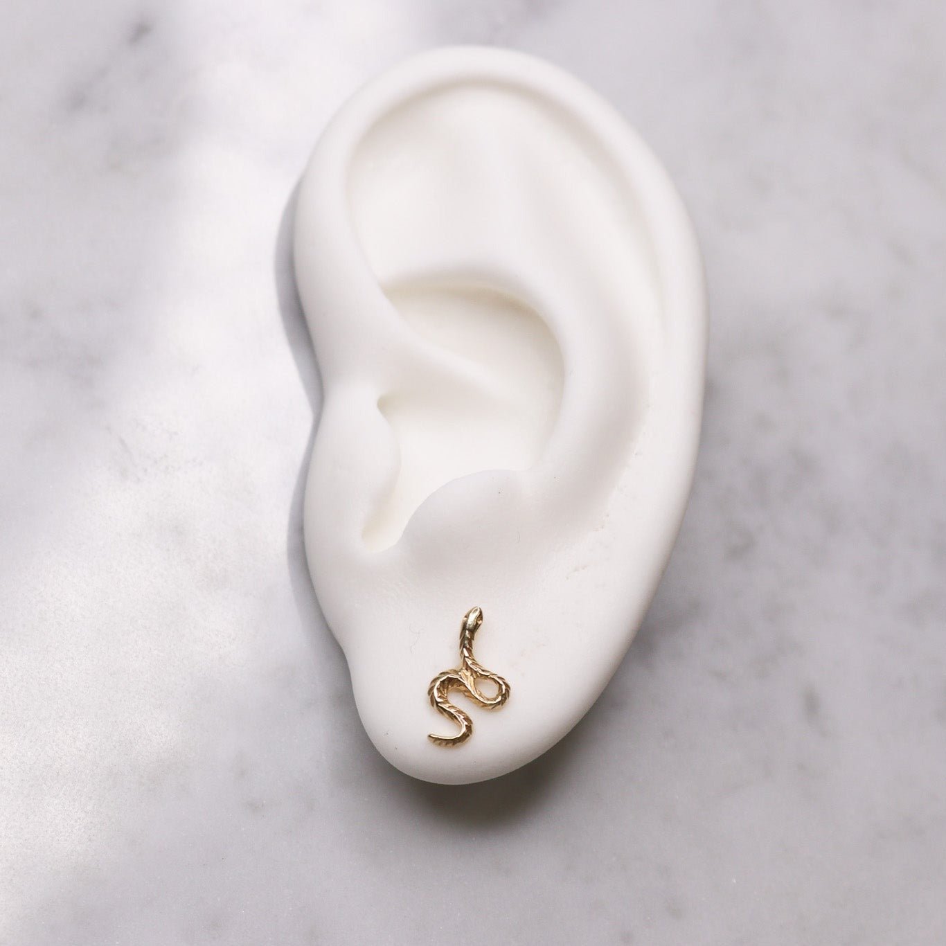 14K Snake Studs - Nolita