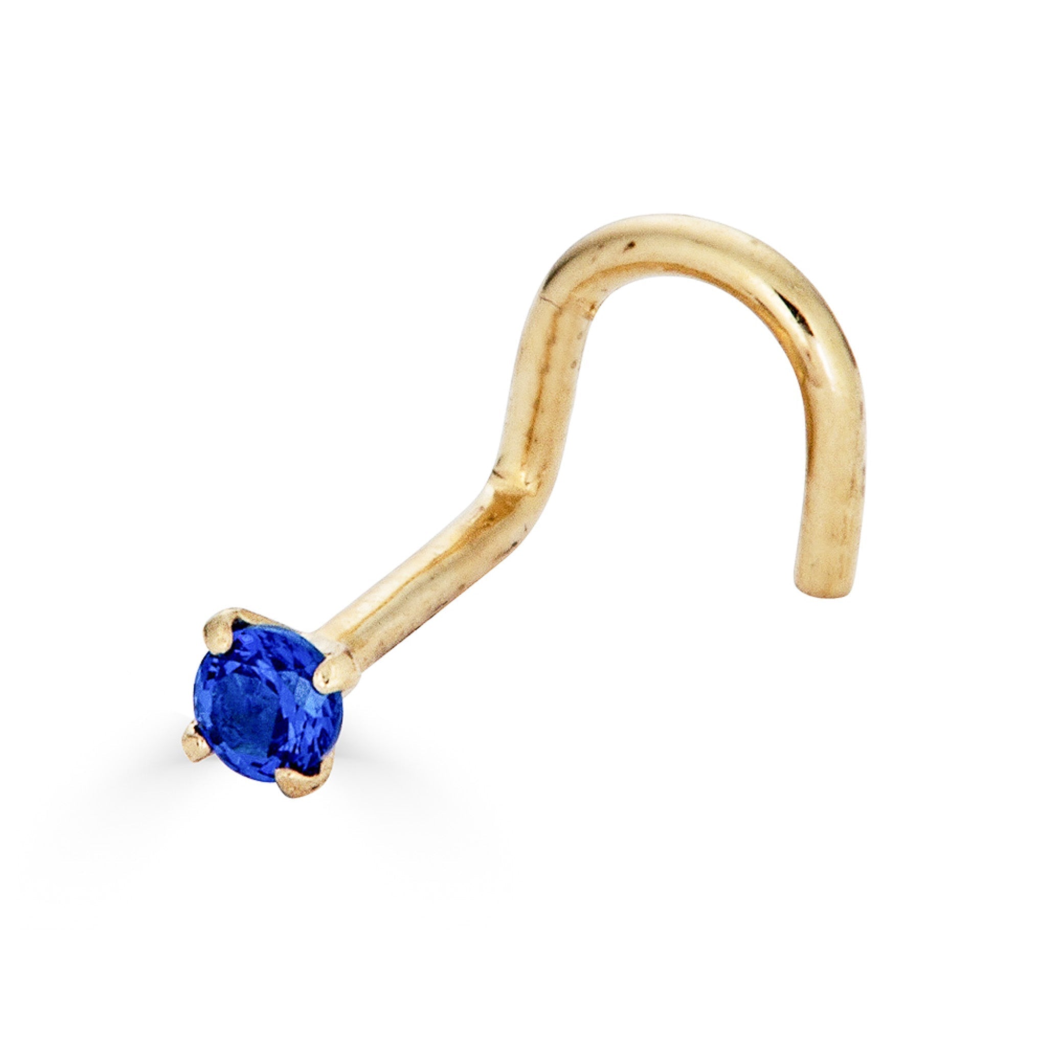 14K Solid Gold CZ Nose Stud - Nolita