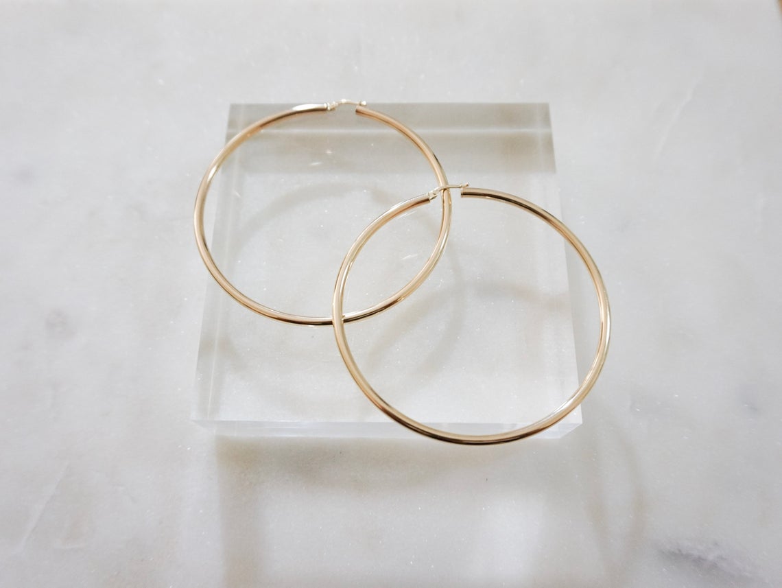 14K Thick Hoops - Nolita