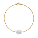 14K Oval Lab Grown Diamond Solitaire Bracelet