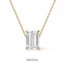 14K Emerald Lab Grown Diamond Solitaire Necklace