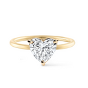 14K Heart Lab Grown Diamond Solitaire Ring