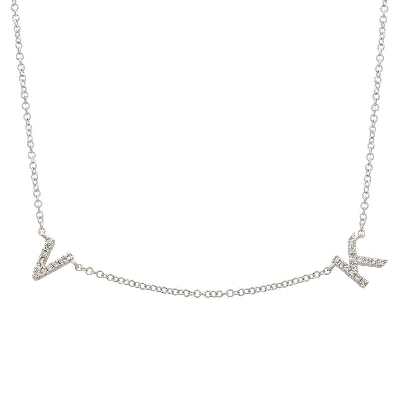 14K 2 Letter Diamond Necklace - Nolita