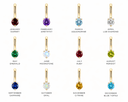 14K 3 Prong Birthstone Pendant - Nolita