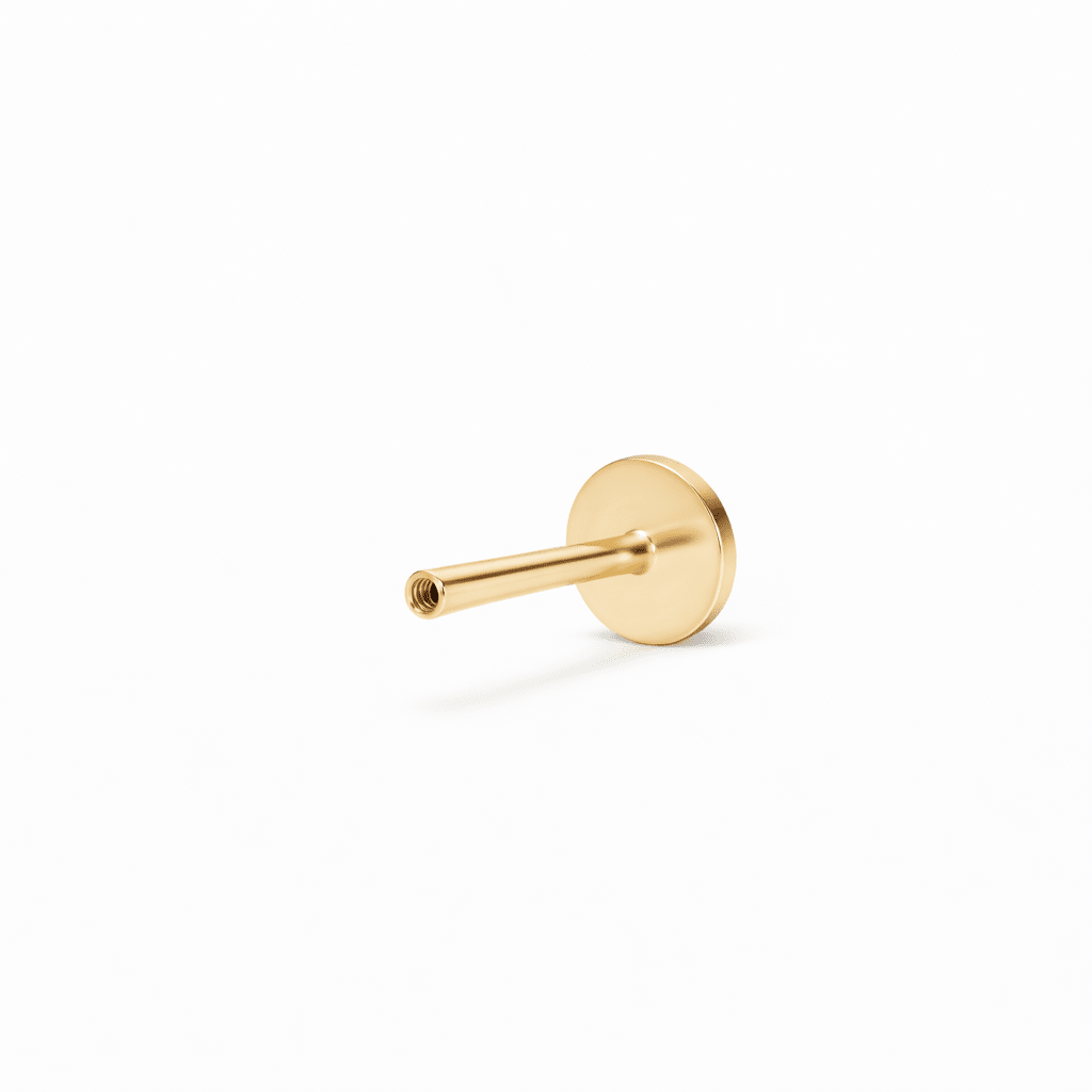 14K 3 Prong Round Lab Grown Diamond Flat Back Single Stud - Nolita