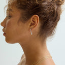 14K All Diamond Safety Pin Earring - Nolita