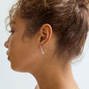 14K All Diamond Safety Pin Earring - Nolita