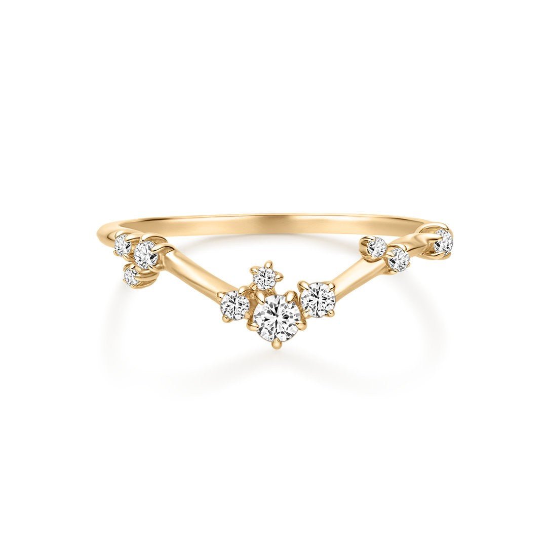 14K Aria Contour Lab Diamond Cluster Ring - Nolita