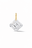 14K Asscher Lab Grown Drilled Diamond Pendant - Nolita