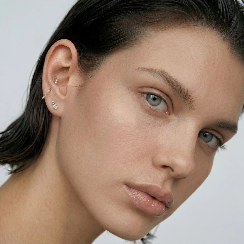 14K Auréa Slim Pavé Lab Diamond Clicker - Nolita