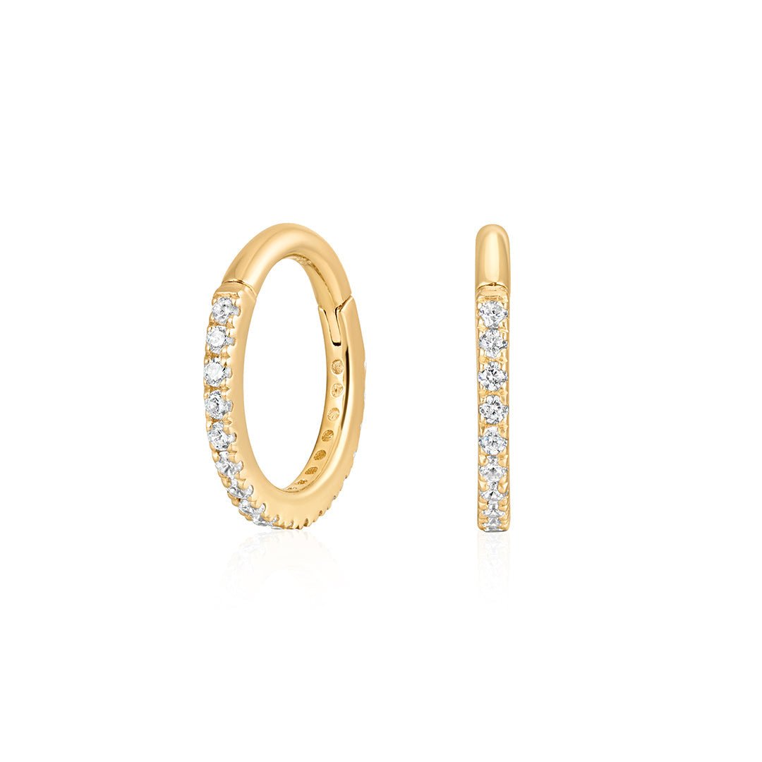 14K Auréa Slim Pavé Lab Diamond Clicker - Nolita