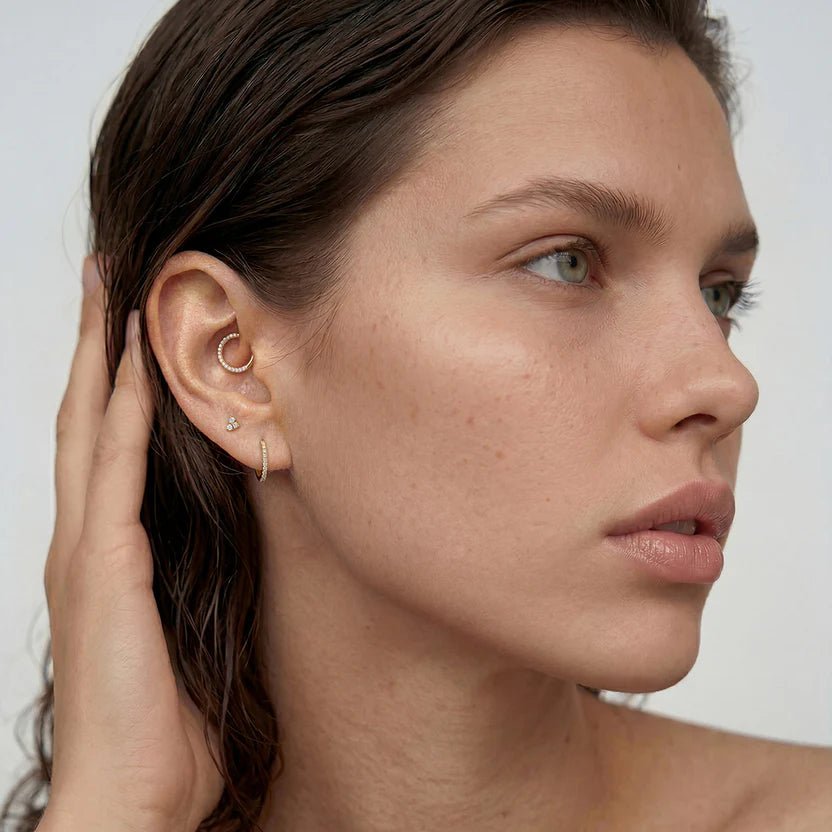 14K Auréa Slim Pavé Lab Diamond Clicker - Nolita