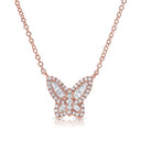 14K Baguette Butterfly Necklace - Nolita