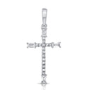 14K Baguette Cross Pendant - Nolita