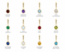 14K Bezel Birthstone Pendant - Nolita
