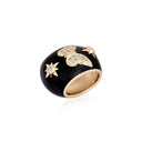 14K Black Ceramic Diamond Butterfly Spacer Bead - Nolita