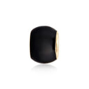 14K Black Ceramic Diamond Star Spacer Bead - Nolita