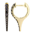 14K Black Diamond Spike Huggie - Nolita