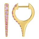 14K Black Diamond Spike Huggie - Nolita