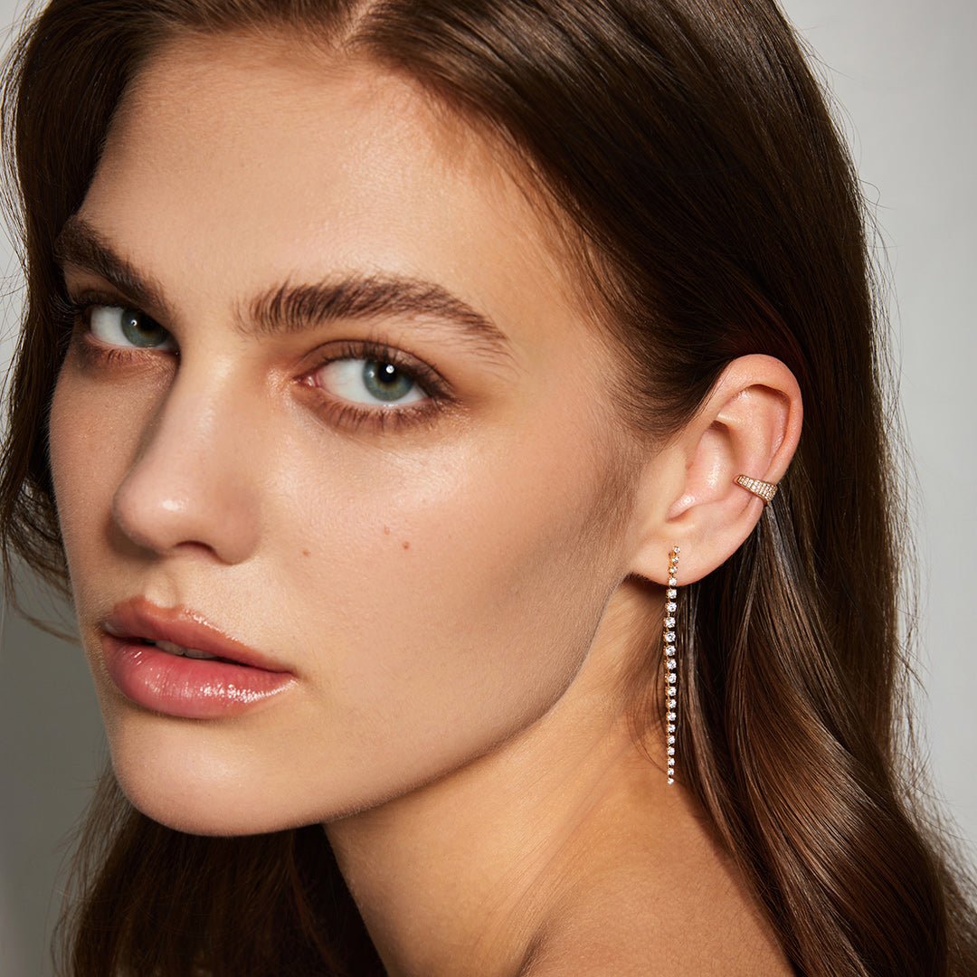 14K Cascade Drop Lab Diamond Earrings - Nolita