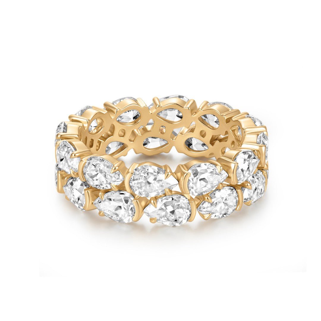 14K Celestia Pear Lab Diamond Eternity Ring - Nolita